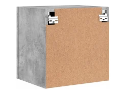 Móvel De Tv*Helloshop26 Móvel de TV multimídia prateleira de TV aparador de TV sala de jantar sala de estar quarto parede 405 x 30 x 40 cm madeira projetada cinza 02_0027781 Castanho