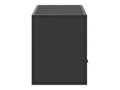 Móvel De Tv|Helloshop26 Móvel de TV multimídia prateleira de televisão televisão buffet sala de jantar sala de estar quarto 100 x 31 x 39,5 cm madeira trabalhada e metal 02_0025440 Preto
