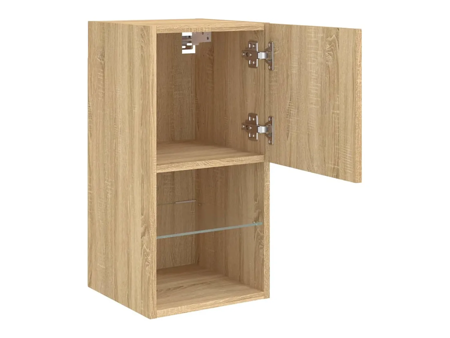 Móvel De Tv*Helloshop26 Móvel de TV multimídia prateleira de TV aparador de TV sala de jantar sala de estar quarto com luzes LED 2 peças carvalho Sonoma 305 x 30 x 60 cm marrom 02_0028873 Castanho