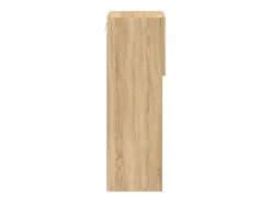 Móvel De Tv|Helloshop26 Móvel de TV multimídia prateleira de TV aparador de TV sala de jantar sala de estar quarto com luzes LED carvalho Sonoma 305 x 30 x 90 cm marrom 02_0026781 Castanho