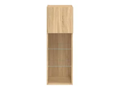Móvel De Tv|Helloshop26 Móvel de TV multimídia prateleira de TV aparador de TV sala de jantar sala de estar quarto com luzes LED carvalho Sonoma 305 x 30 x 90 cm marrom 02_0026781 Castanho