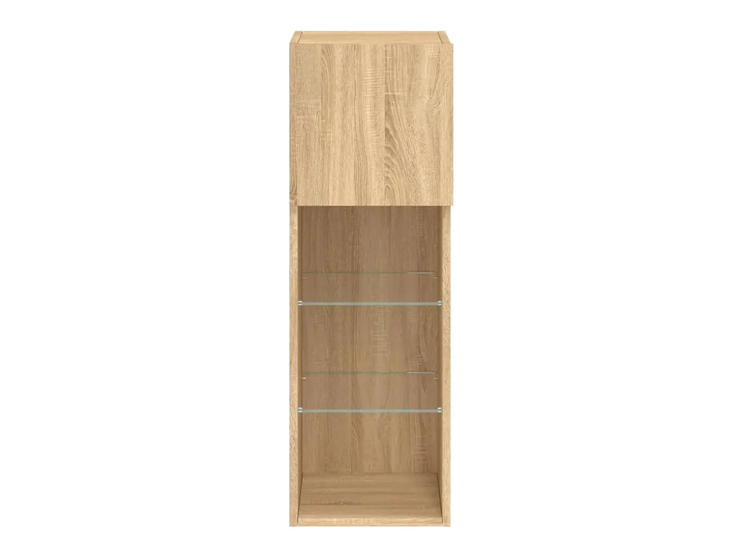 Móvel De Tv|Helloshop26 Móvel de TV multimídia prateleira de TV aparador de TV sala de jantar sala de estar quarto com luzes LED carvalho Sonoma 305 x 30 x 90 cm marrom 02_0026781 Castanho