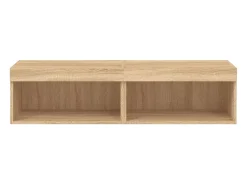 New Helloshop26 Móvel de TV multimídia Prateleira de TV Aparador de TV Sala de jantar Sala de estar Quarto com luzes LED 2 peças Carvalho Sonoma 60 x 30 x 30 cm marrom 02_0028877 Castanho