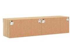New Helloshop26 Móvel de TV multimídia Prateleira de TV Aparador de TV Sala de jantar Sala de estar Quarto com luzes LED 2 peças Carvalho Sonoma 60 x 30 x 30 cm marrom 02_0028877 Castanho