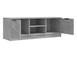 Outlet Helloshop26 Móvel de TV multimídia prateleira de televisão televisão buffet sala de jantar sala de estar quarto 102 x 35 x 36,5 cm madeira trabalhada cinza 02_0025565 Castanho