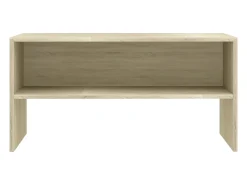 Clearance Helloshop26 Móvel de TV multimídia prateleira de televisão televisão buffet sala de jantar sala de estar quarto carvalho sonoma 80 x 40 x 40 cm madeira maciça marrom 02_0027552 Castanho
