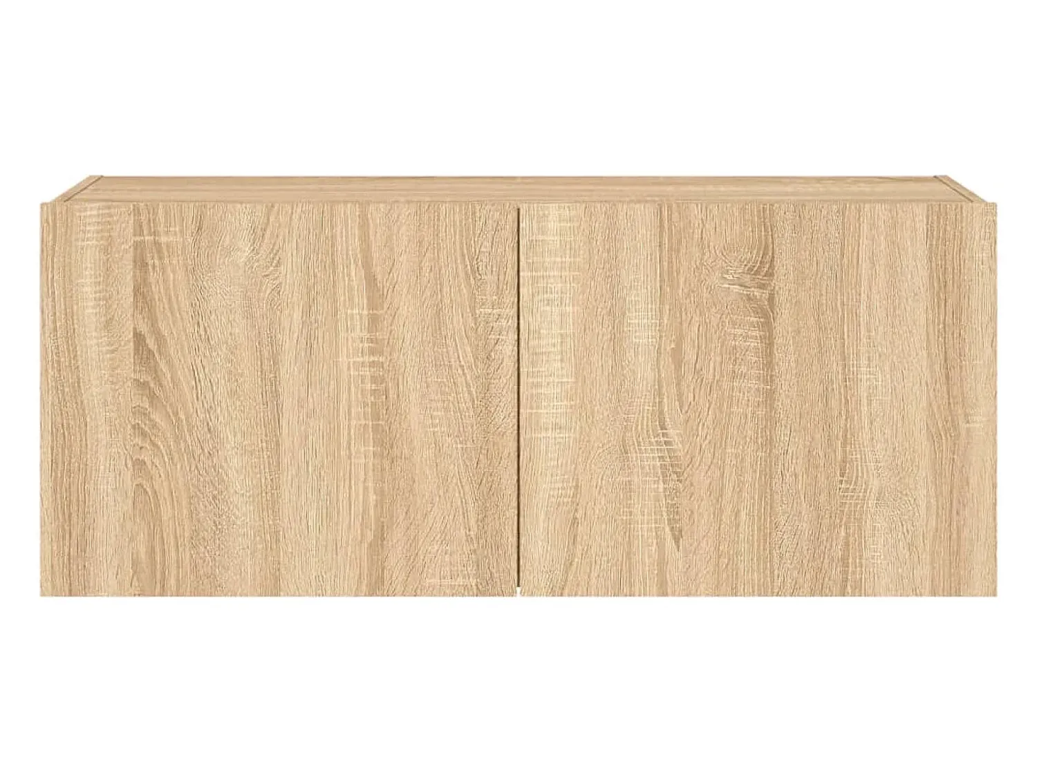 Móvel De Tv|Helloshop26 Móvel de TV multimídia prateleira de TV aparador de TV sala de jantar sala de estar quarto parede com luzes LED carvalho sonoma 100 x 35 x 41 cm marrom 02_0028005 Castanho