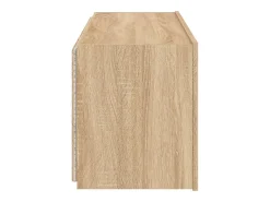 Móvel De Tv|Helloshop26 Móvel de TV multimídia prateleira de TV aparador de TV sala de jantar sala de estar quarto parede com luzes LED carvalho sonoma 100 x 35 x 41 cm marrom 02_0028005 Castanho