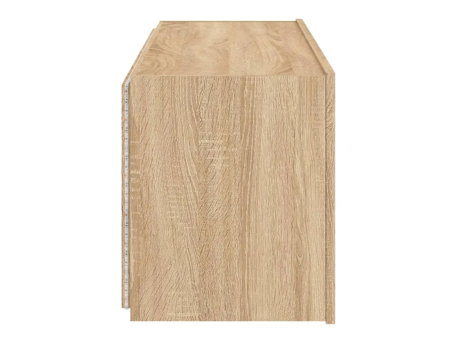 Móvel De Tv|Helloshop26 Móvel de TV multimídia prateleira de TV aparador de TV sala de jantar sala de estar quarto parede com luzes LED carvalho sonoma 100 x 35 x 41 cm marrom 02_0028005 Castanho