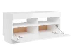 Helloshop26 Móvel de TV multimídia prateleira de televisão televisão buffet sala de jantar sala de estar quarto com luzes LED brilhantes 80 x 35 x 40 cm 02_0026659^ Móvel De Tv
