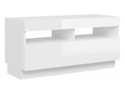 Helloshop26 Móvel de TV multimídia prateleira de televisão televisão buffet sala de jantar sala de estar quarto com luzes LED brilhantes 80 x 35 x 40 cm 02_0026659^ Móvel De Tv
