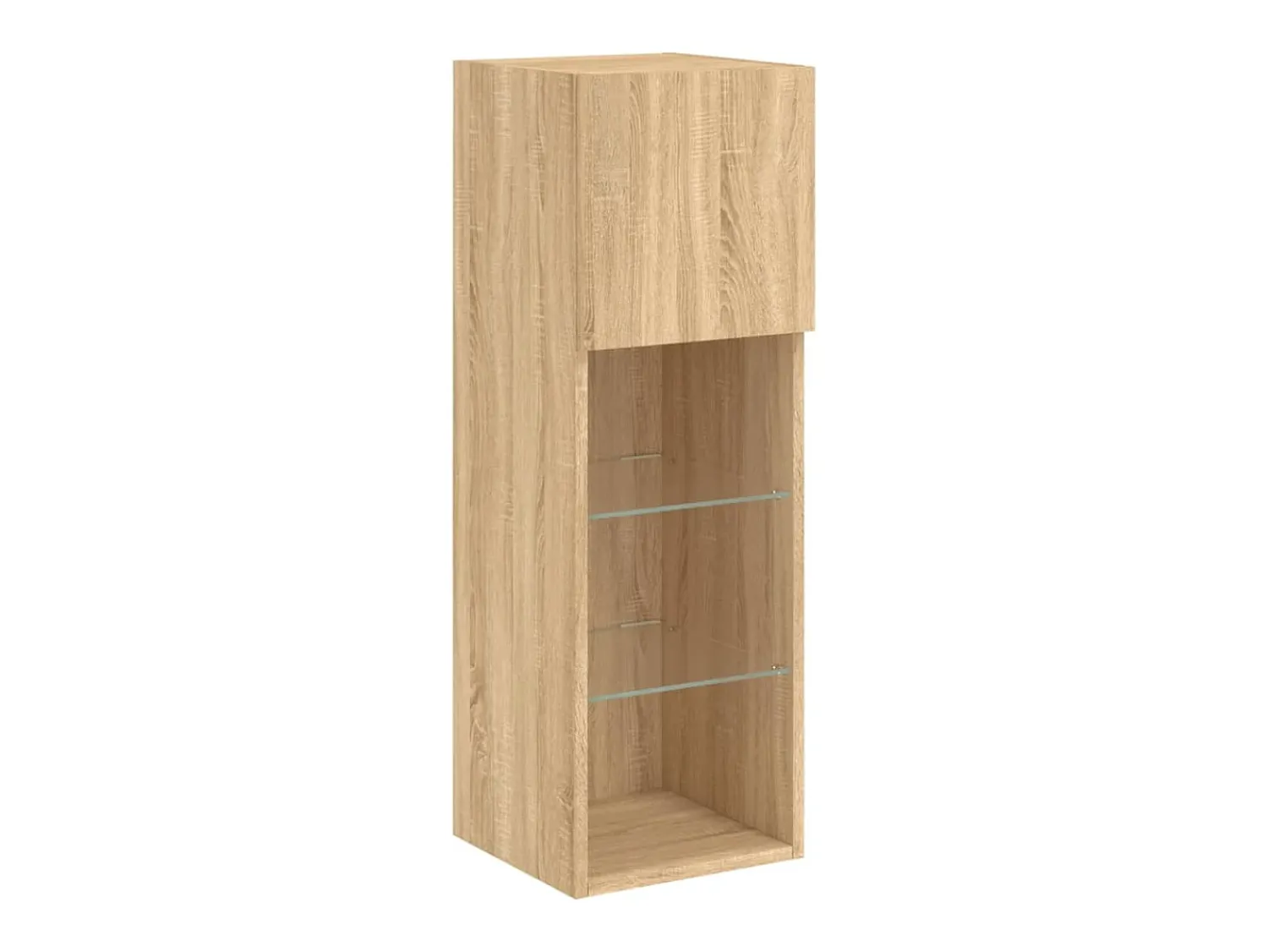 Móvel De Tv*Helloshop26 Móvel de TV multimídia prateleira de TV aparador de TV sala de jantar sala de estar quarto com luzes LED 2 peças carvalho Sonoma 305 x 30 x 90 cm marrom 02_0028874 Castanho