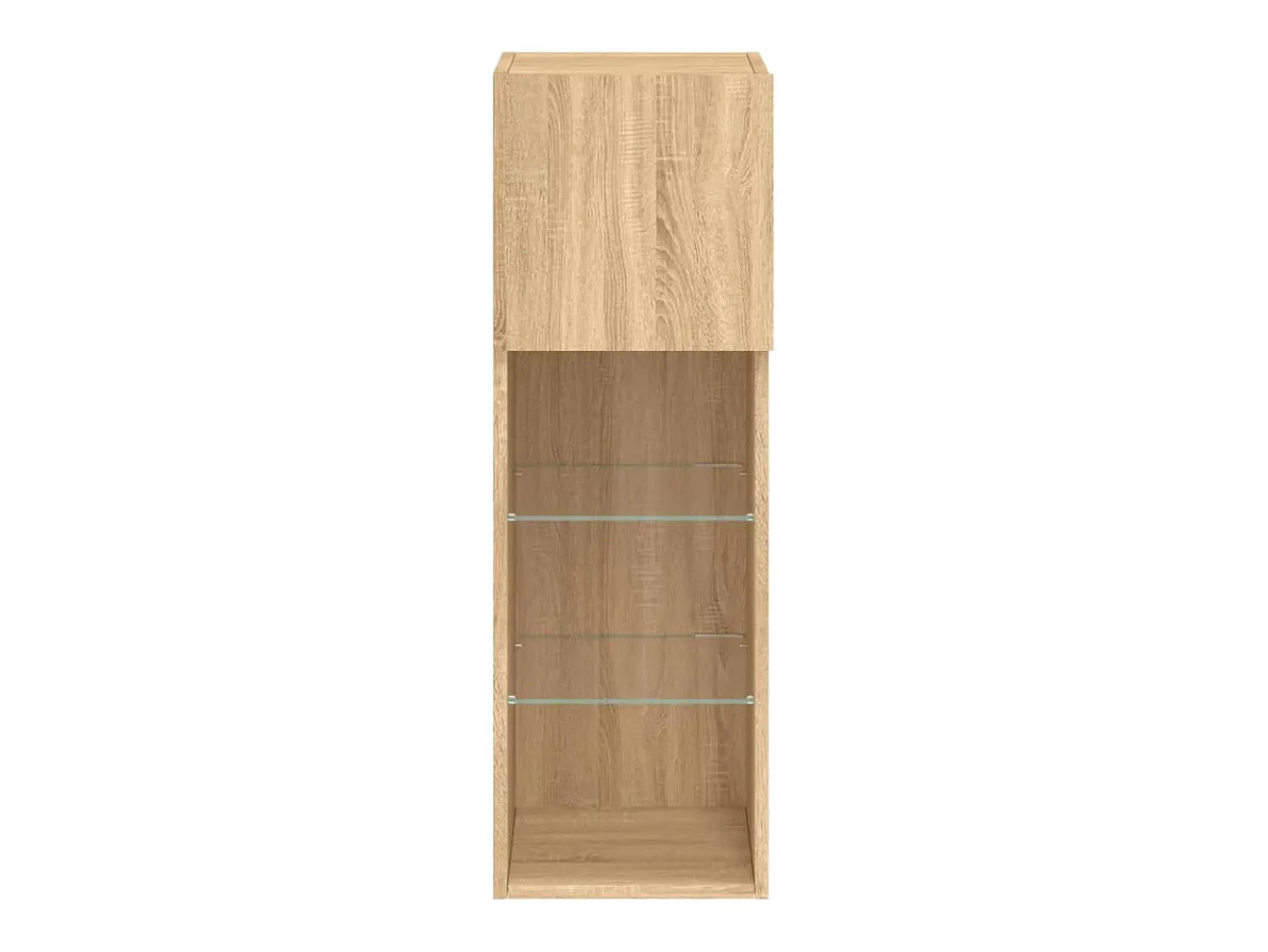 Móvel De Tv*Helloshop26 Móvel de TV multimídia prateleira de TV aparador de TV sala de jantar sala de estar quarto com luzes LED 2 peças carvalho Sonoma 305 x 30 x 90 cm marrom 02_0028874 Castanho