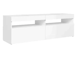 Helloshop26 Móvel de TV multimídia Prateleira de TV televisão buffet sala de jantar sala de estar quarto com luzes LED brilhantes 120 x 35 x 40 cm 02_0026636^ Móvel De Tv