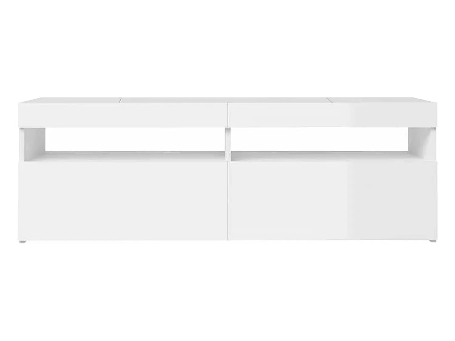 Helloshop26 Móvel de TV multimídia Prateleira de TV televisão buffet sala de jantar sala de estar quarto com luzes LED brilhantes 120 x 35 x 40 cm 02_0026636^ Móvel De Tv