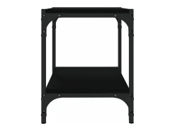 Clearance Helloshop26 Móvel de TV multimídia prateleira de televisão televisão buffet sala de jantar sala de estar quarto 40 x 33 x 41 cm madeira trabalhada e aço preto 02_0026127 Cinzento