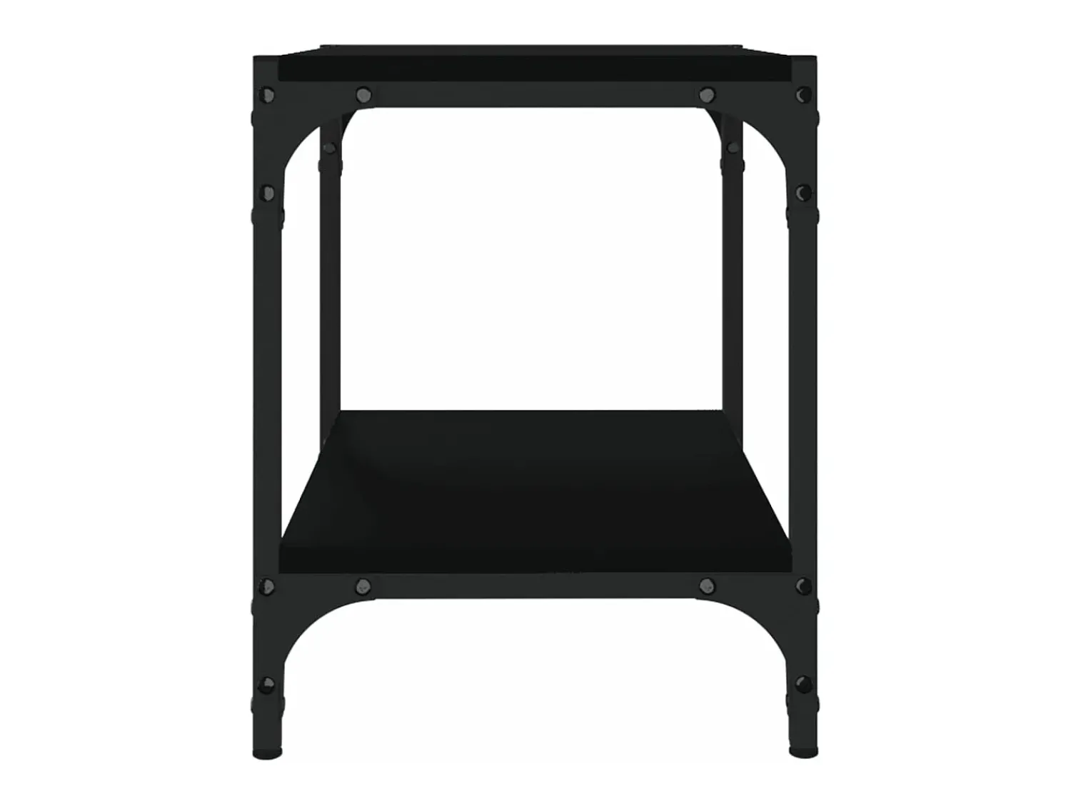 Clearance Helloshop26 Móvel de TV multimídia prateleira de televisão televisão buffet sala de jantar sala de estar quarto 40 x 33 x 41 cm madeira trabalhada e aço preto 02_0026127 Cinzento
