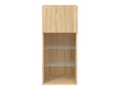 Móvel De Tv|Helloshop26 Móvel de TV multimídia Prateleira de TV aparador de TV sala de jantar sala de estar quarto com luzes LED 2 peças Carvalho Sonoma 405 x 30 x 90 cm marrom 02_0028876 Castanho