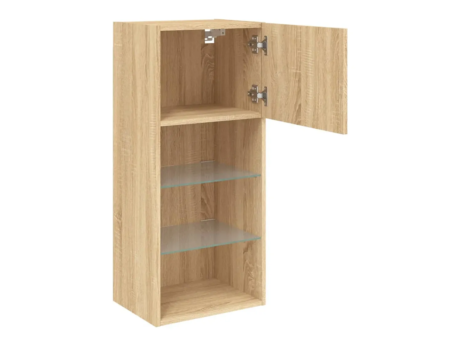Móvel De Tv|Helloshop26 Móvel de TV multimídia Prateleira de TV aparador de TV sala de jantar sala de estar quarto com luzes LED 2 peças Carvalho Sonoma 405 x 30 x 90 cm marrom 02_0028876 Castanho