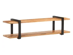 Móvel De Tv|Helloshop26 Móvel de TV multimídia prateleira de televisão televisão buffet sala de jantar sala de estar quarto 160 x 40 x 40 cm madeira de acácia maciça marrom 02_0026071 Preto