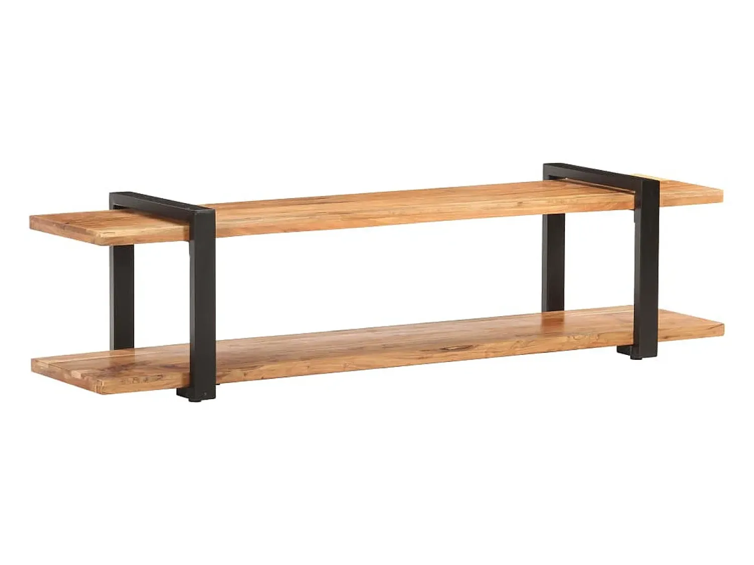 Móvel De Tv|Helloshop26 Móvel de TV multimídia prateleira de televisão televisão buffet sala de jantar sala de estar quarto 160 x 40 x 40 cm madeira de acácia maciça marrom 02_0026071 Preto