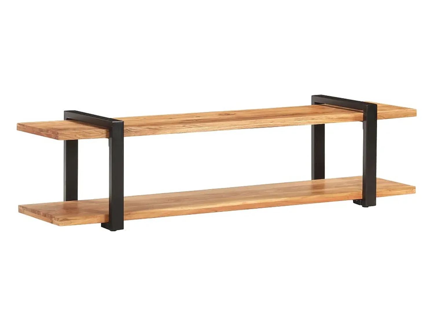 Móvel De Tv|Helloshop26 Móvel de TV multimídia prateleira de televisão televisão buffet sala de jantar sala de estar quarto 160 x 40 x 40 cm madeira de acácia maciça marrom 02_0026071 Preto