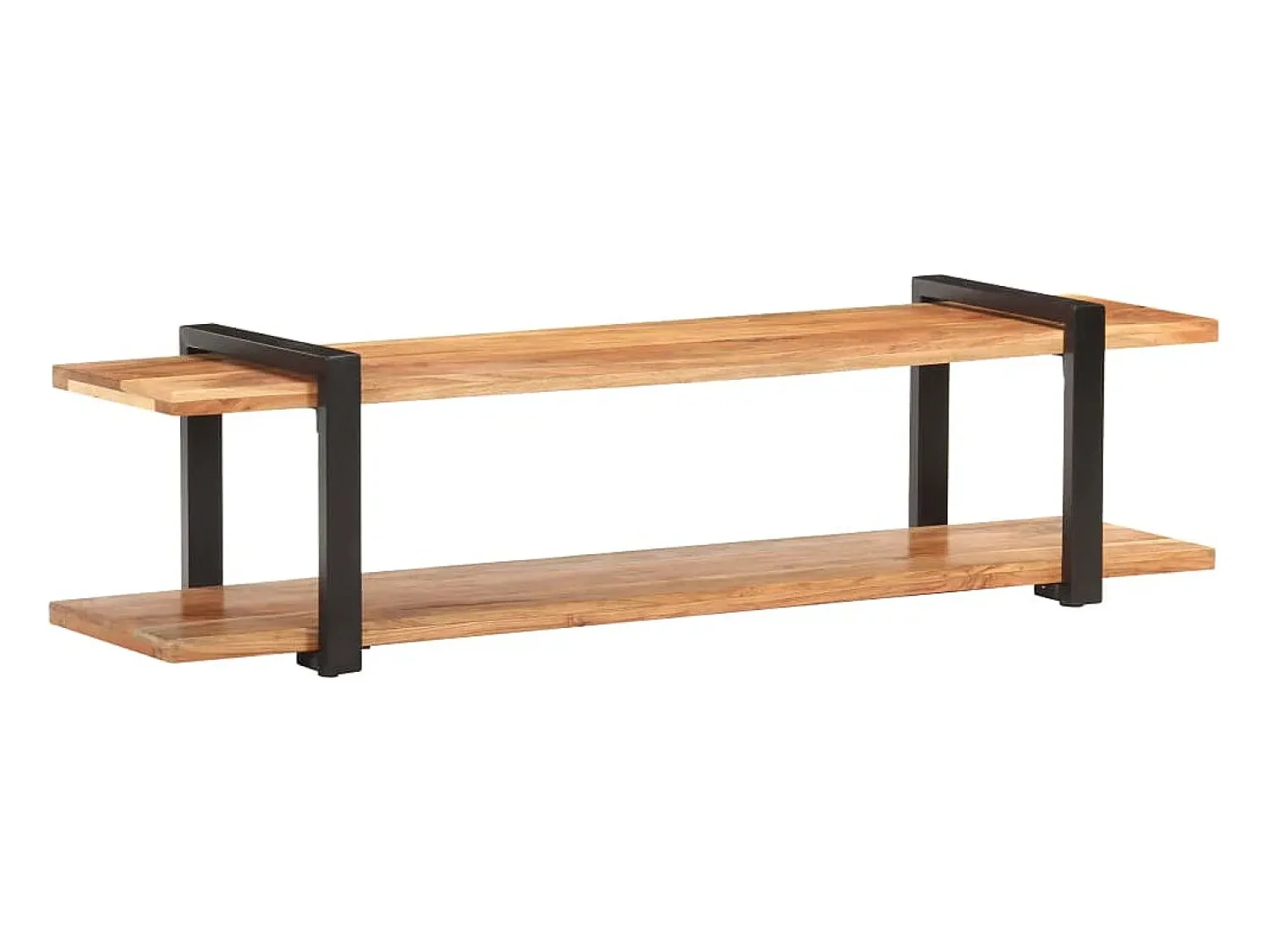 Móvel De Tv|Helloshop26 Móvel de TV multimídia prateleira de televisão televisão buffet sala de jantar sala de estar quarto 160 x 40 x 40 cm madeira de acácia maciça marrom 02_0026071 Preto