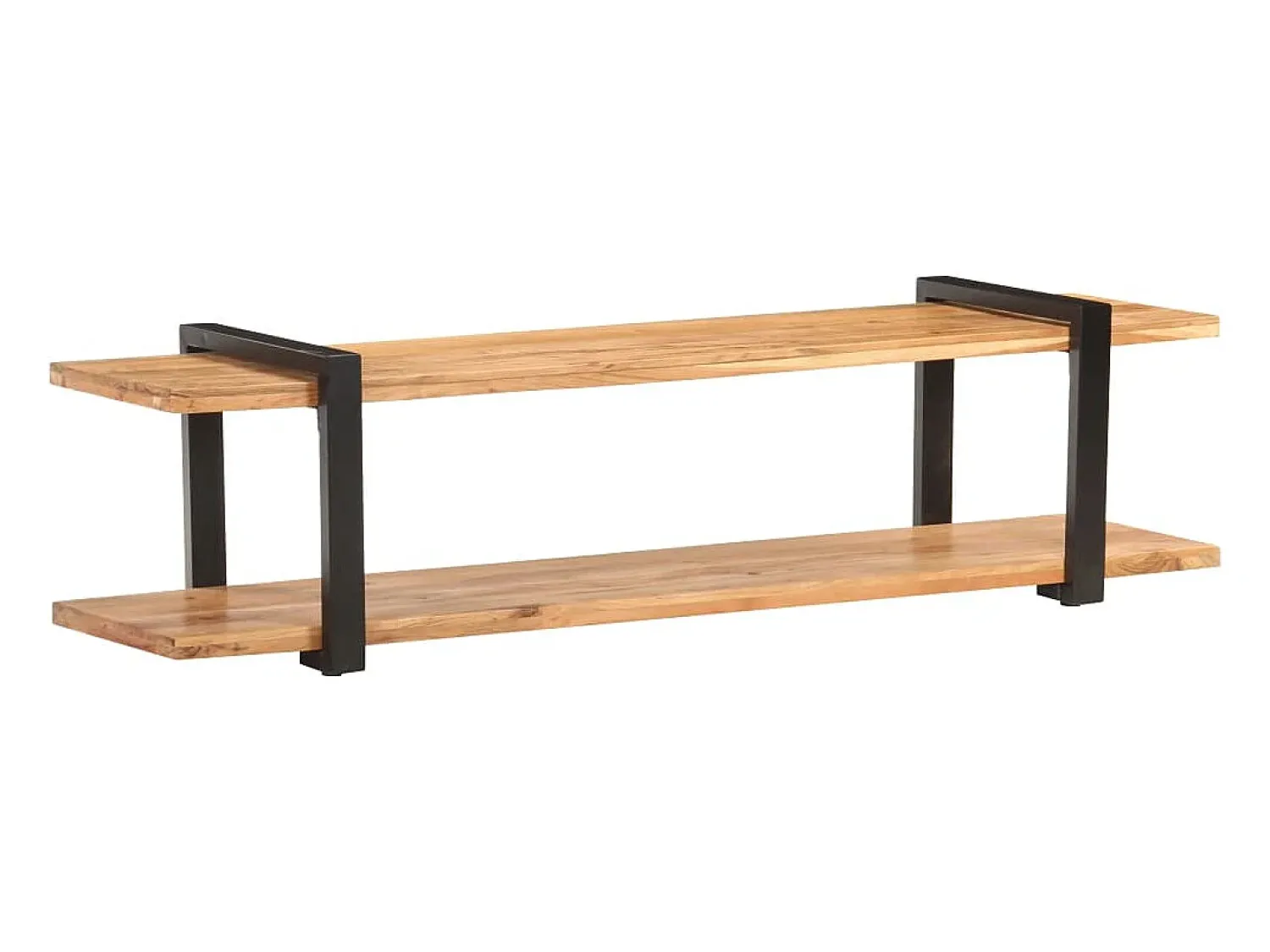 Móvel De Tv|Helloshop26 Móvel de TV multimídia prateleira de televisão televisão buffet sala de jantar sala de estar quarto 160 x 40 x 40 cm madeira de acácia maciça marrom 02_0026071 Preto