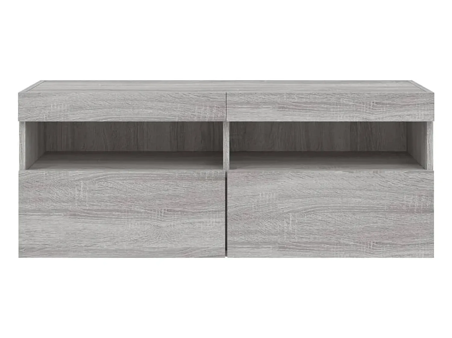 Móvel De Tv*Helloshop26 Móvel de TV multimídia prateleira de TV aparador de TV sala de jantar sala de estar quarto parede com luzes LED sonoma 100 x 30 x 40 cm cinza 02_0028032 Cinzento