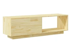 Móvel De Tv|Helloshop26 Móvel de TV multimídia prateleira de televisão televisão buffet sala de jantar sala de estar quarto 110 x 30 x 33,5 cm madeira maciça de pinho marrom 02_0025706 Castanho