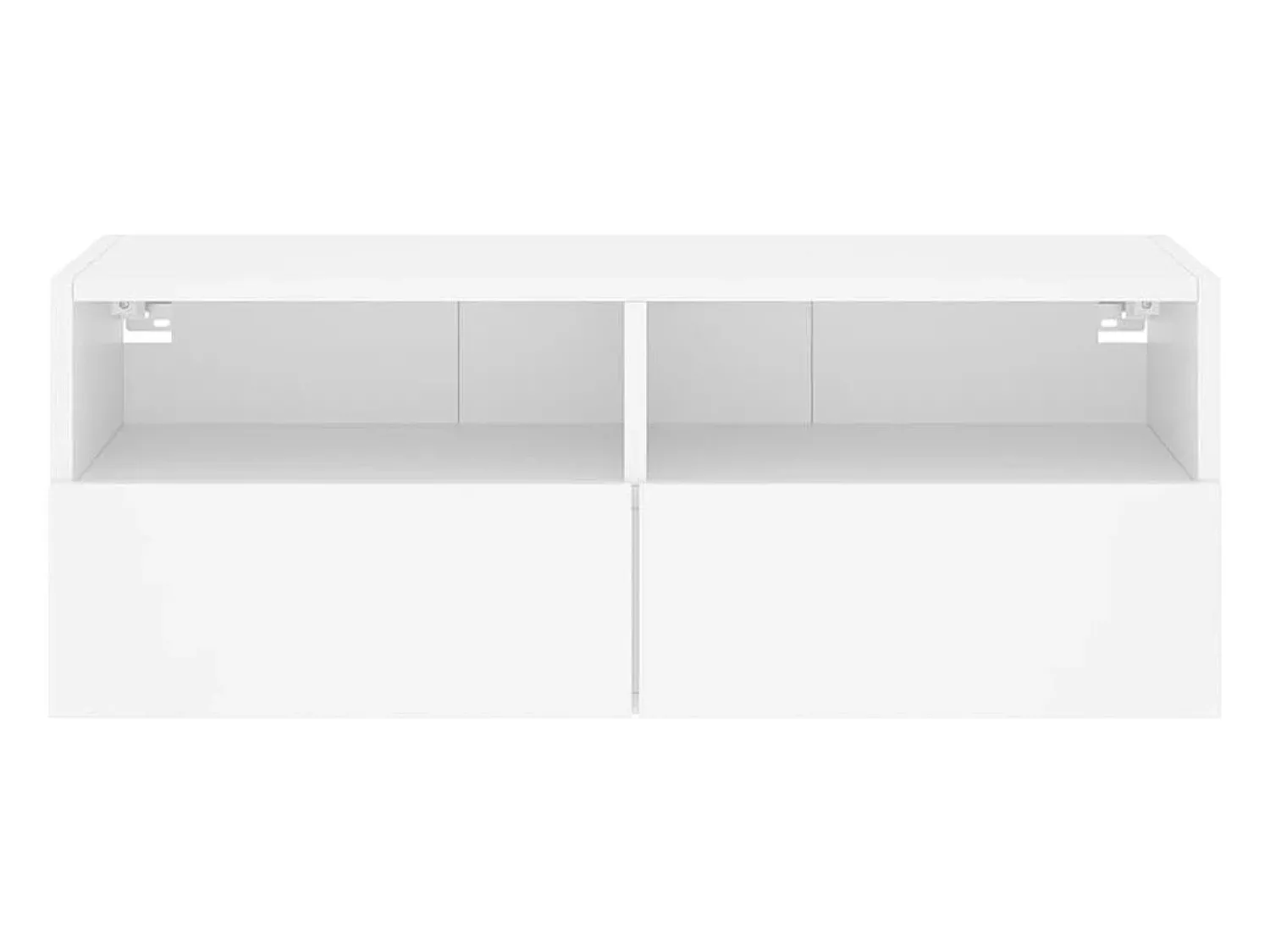 Móvel De Tv|Helloshop26 Móvel de TV multimídia prateleira de TV aparador de TV sala de jantar sala de estar quarto montado na parede 80 x 30 x 30 cm madeira de engenharia branca 02_0027799 Branco
