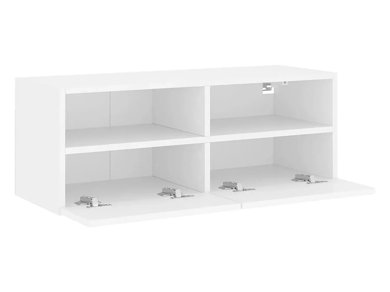 Móvel De Tv|Helloshop26 Móvel de TV multimídia prateleira de TV aparador de TV sala de jantar sala de estar quarto montado na parede 80 x 30 x 30 cm madeira de engenharia branca 02_0027799 Branco