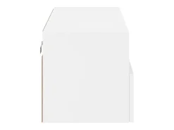 Móvel De Tv|Helloshop26 Móvel de TV multimídia prateleira de TV aparador de TV sala de jantar sala de estar quarto montado na parede 80 x 30 x 30 cm madeira de engenharia branca 02_0027799 Branco