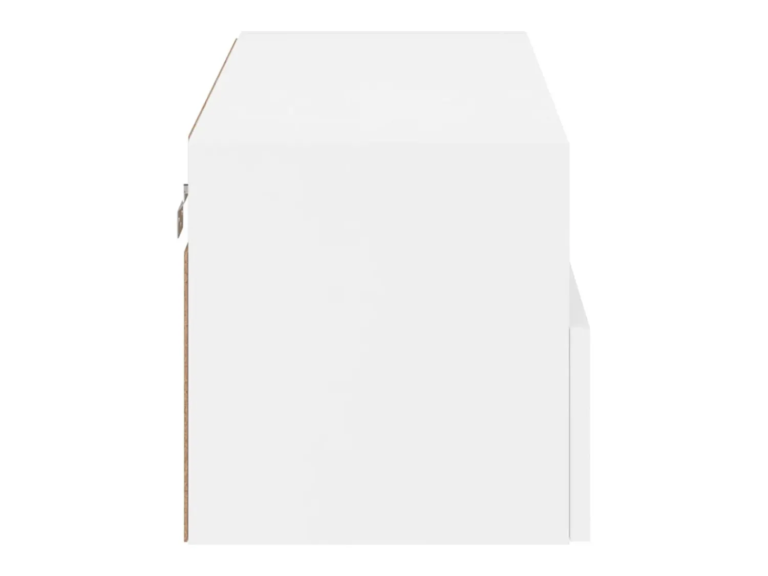 Móvel De Tv|Helloshop26 Móvel de TV multimídia prateleira de TV aparador de TV sala de jantar sala de estar quarto montado na parede 80 x 30 x 30 cm madeira de engenharia branca 02_0027799 Branco