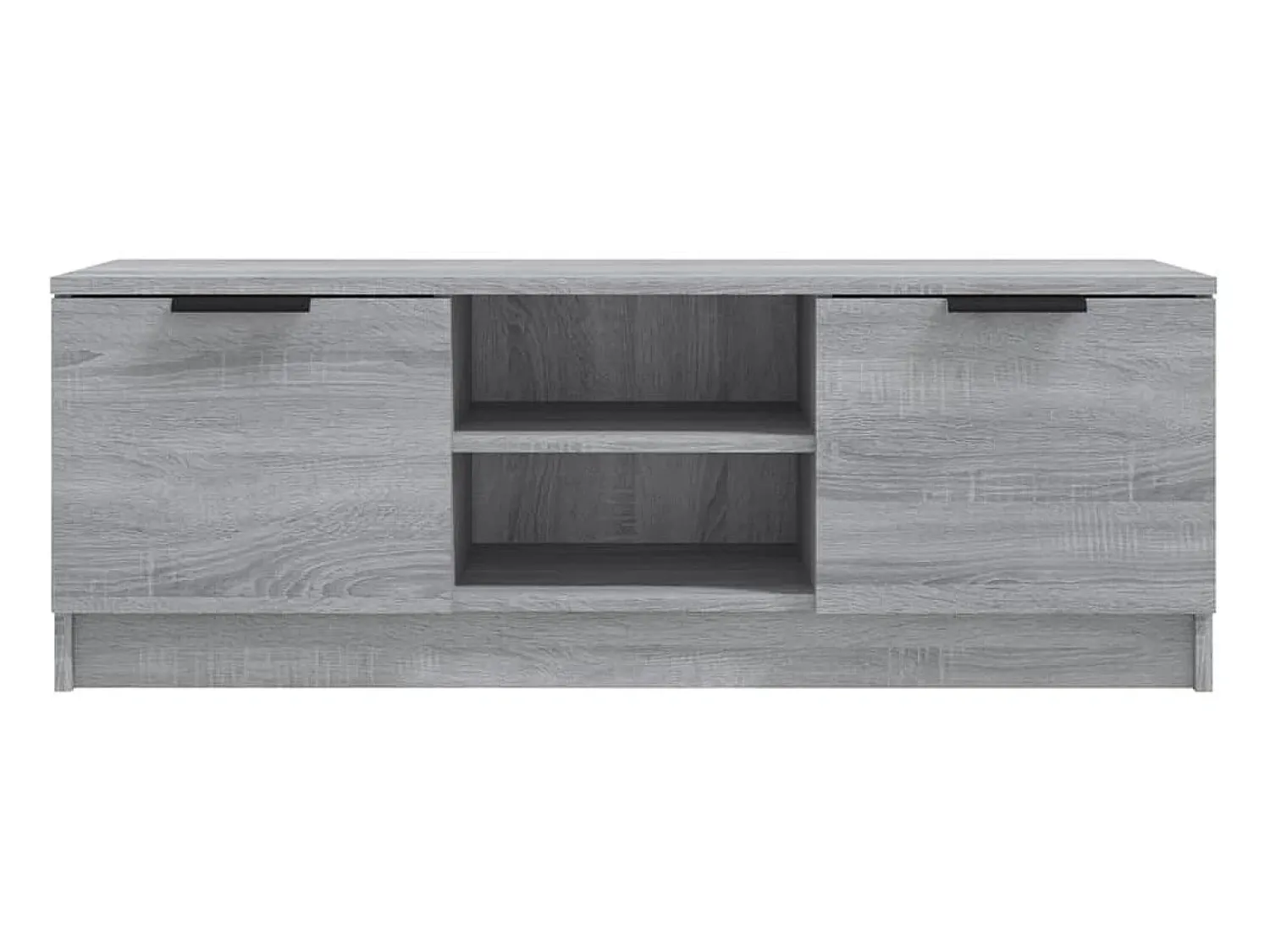 Móvel De Tv*Helloshop26 Móvel de TV multimídia prateleira de televisão televisão buffet sala de jantar sala de estar quarto sonoma 102 x 35 x 36,5 cm madeira trabalhada cinza 02_0028349 Castanho