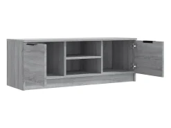 Móvel De Tv*Helloshop26 Móvel de TV multimídia prateleira de televisão televisão buffet sala de jantar sala de estar quarto sonoma 102 x 35 x 36,5 cm madeira trabalhada cinza 02_0028349 Castanho