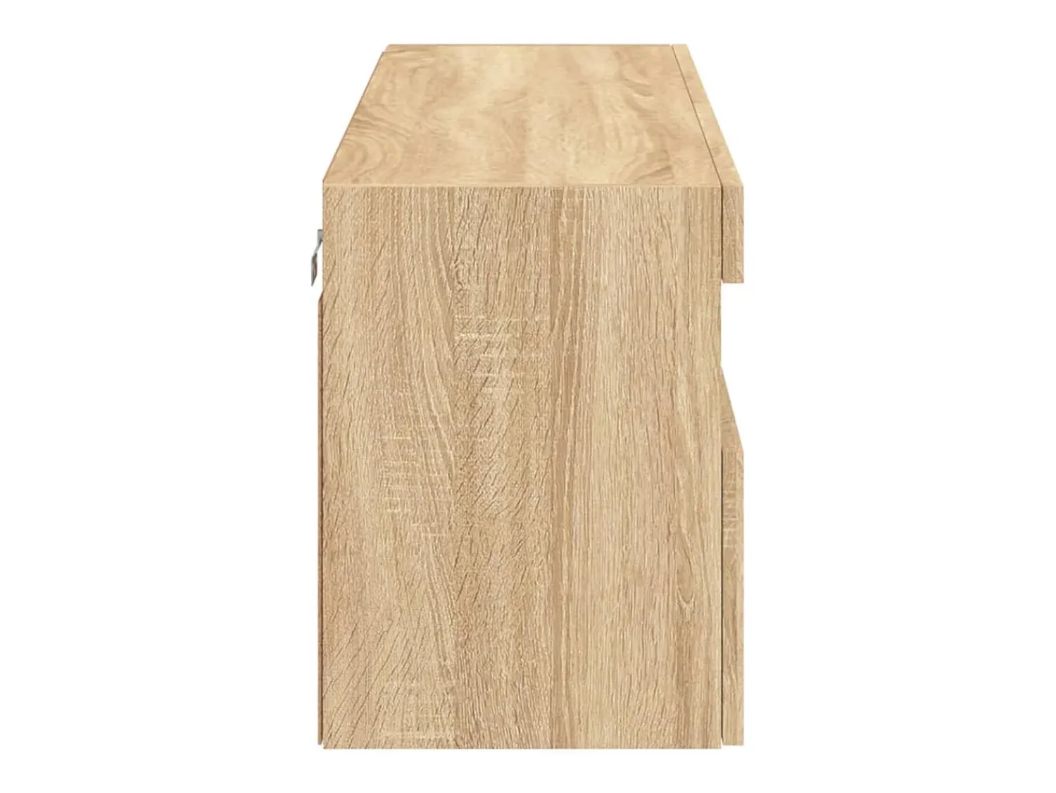 Móvel De Tv*Helloshop26 Móvel de TV multimídia prateleira de TV aparador de TV sala de jantar sala de estar quarto parede com luzes LED carvalho sonoma 100 x 30 x 40 cm marrom 02_0027999 Castanho