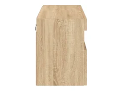 Móvel De Tv|Helloshop26 Móvel de TV multimídia prateleira de TV aparador de TV sala de jantar sala de estar quarto suspenso com luzes LED carvalho Sonoma 80 x 30 x 40 cm marrom 02_0028024 Castanho