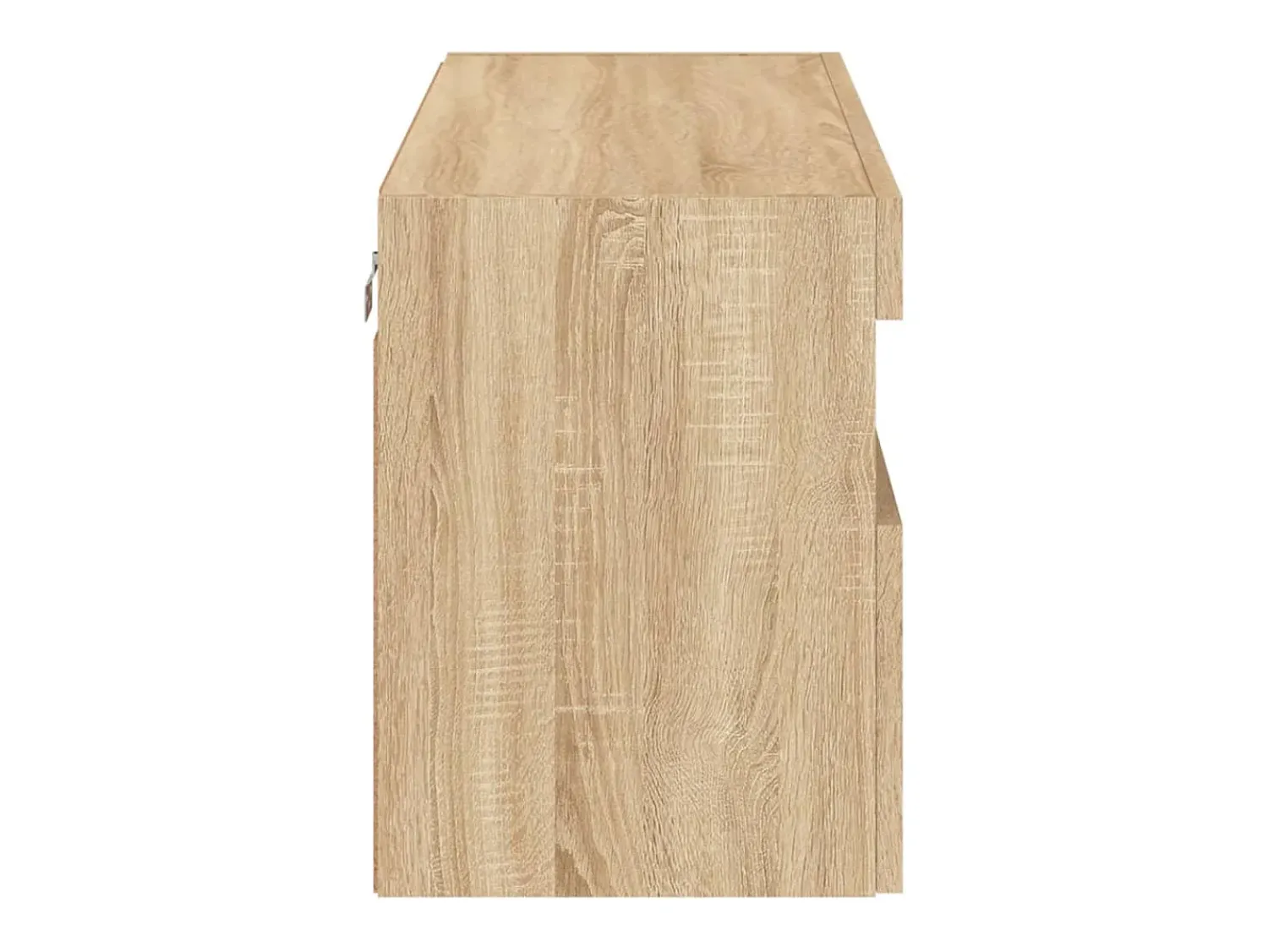 Móvel De Tv|Helloshop26 Móvel de TV multimídia prateleira de TV aparador de TV sala de jantar sala de estar quarto suspenso com luzes LED carvalho Sonoma 80 x 30 x 40 cm marrom 02_0028024 Castanho