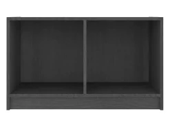 New Helloshop26 Móvel de TV multimídia prateleira de televisão televisão buffet sala de jantar sala de estar quarto 70 x 33 x 42 cm madeira maciça de pinho cinza 02_0026177 Castanho