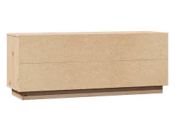 Móvel De Tv|Helloshop26 Móvel de TV multimídia prateleira de televisão televisão buffet sala de jantar sala de estar quarto 110,5 x 35 x 44 cm madeira maciça de pinho marrom 02_0025776 Castanho