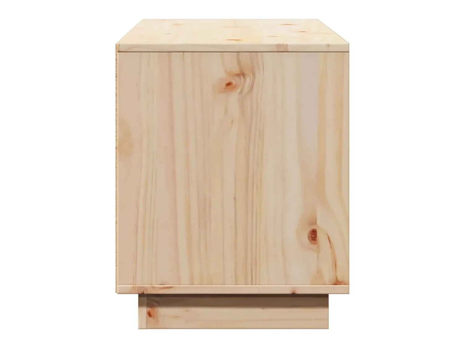 Móvel De Tv|Helloshop26 Móvel de TV multimídia prateleira de televisão televisão buffet sala de jantar sala de estar quarto 110,5 x 35 x 44 cm madeira maciça de pinho marrom 02_0025776 Castanho