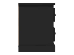 Helloshop26 Móvel de TV multimídia prateleira de televisão televisão buffet sala de jantar sala de estar quarto 102 x 35,5 x 47,5 cm madeira trabalhada preta 02_0025581^ Móvel De Tv