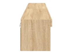 Helloshop26 Móvel de TV multimídia Prateleira de TV Aparador de TV Sala de jantar Sala de estar Quarto com luzes LED 2 peças Carvalho Sonoma 100 x 30 x 30 cm marrom 02_0028871^ Móvel De Tv