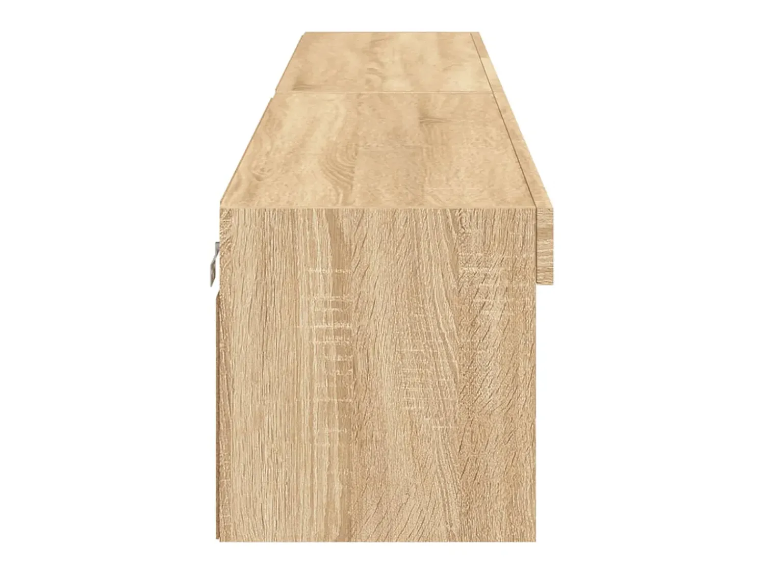 Helloshop26 Móvel de TV multimídia Prateleira de TV Aparador de TV Sala de jantar Sala de estar Quarto com luzes LED 2 peças Carvalho Sonoma 100 x 30 x 30 cm marrom 02_0028871^ Móvel De Tv