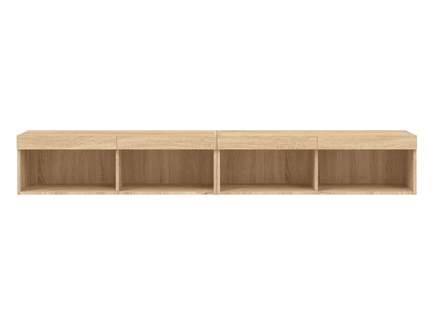 Helloshop26 Móvel de TV multimídia Prateleira de TV Aparador de TV Sala de jantar Sala de estar Quarto com luzes LED 2 peças Carvalho Sonoma 100 x 30 x 30 cm marrom 02_0028871^ Móvel De Tv