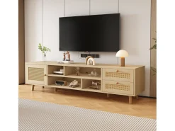 Móvel De Tv|Merax Móvel de TV, Móvel de TV de 160 cm com 2 gavetas, 1 porta e 4 compartimentos, Para TVs até 70