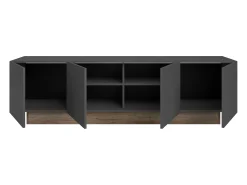 Móvel De Tv* Móvel de TV Opec com 4 portas, cinza e carvalho, 184x53x41,7 cm, sala de estar Cinzento