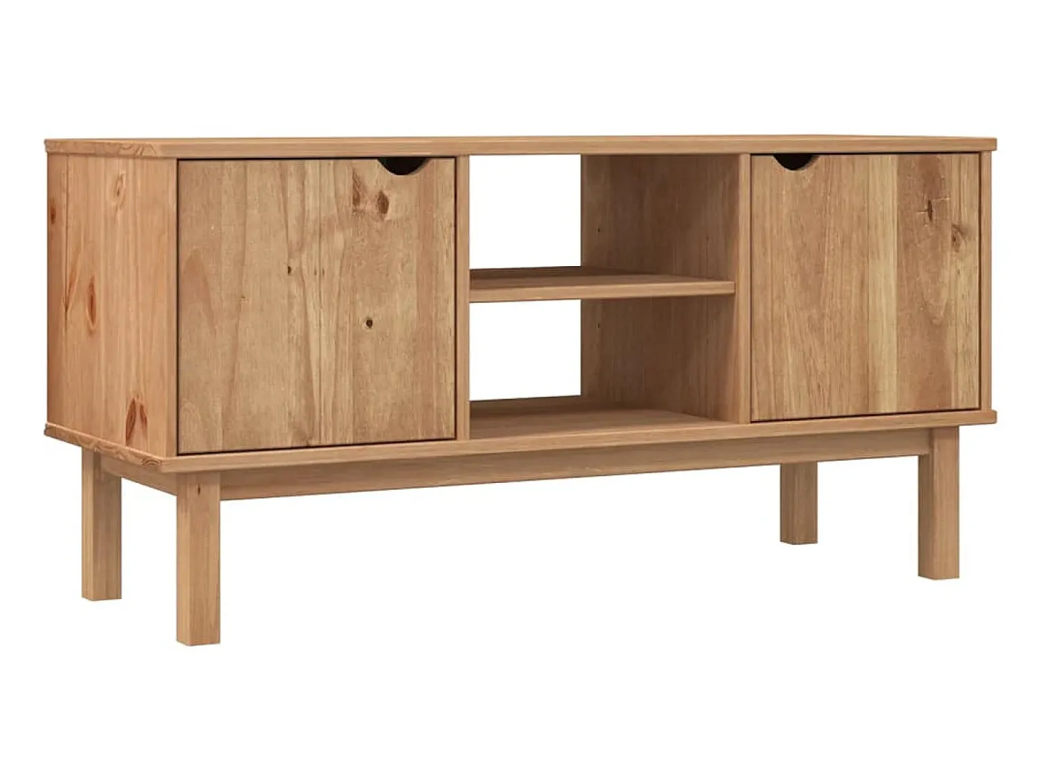Móvel De Tv| Móvel de TV OTTA 113,5x43x57 pinho maciço PT220787 Castanho