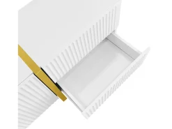 Móvel De Tv* Móvel de TV, Painel de baixo com pernas em blocos de cores em brilhante e preto, com portas e gavetas Branco